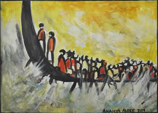 Ananya Aloke talks about her medal winning painting of Kerala Boat Race