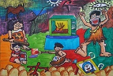 painting by Aayushi Sen, Delhi Public School, Kolkata, West Bengal