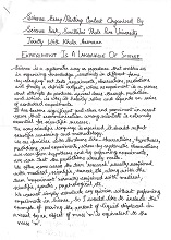 Essay by Aishani Choudhary