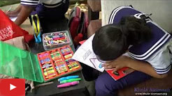 Children from Mansukhbhai Kothari National School, Pune paint at Indiaart Gallery