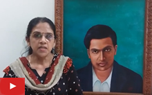 डॉ. गौरी अंबिका यांनी काढलेले श्रीनिवास रामानुजन यांचे चित्र - भाग-१