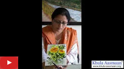 Artist Chitra Vaidya paints a rose flower