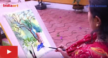 वॉटरकलर पेंटिंग विडिओ - चित्र प्रात्यक्षिक - चित्रकार चित्रा वैद्य द्वारा - भाग २