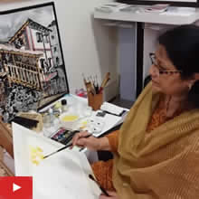 पेंटींग व्हिडिओ - चित्रकार चित्रा वैद्य ह्यांचे जल रंग चित्रकला प्रात्यक्षिक