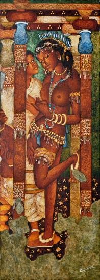 Maya (Ajanta series), painting by Vijay Kulkarni