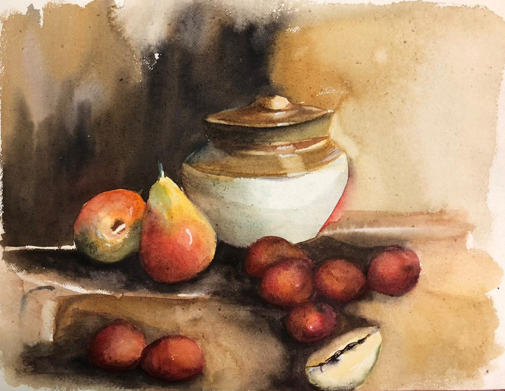 Grandma's Shelf, Painting by  Artist Varsha Shukla