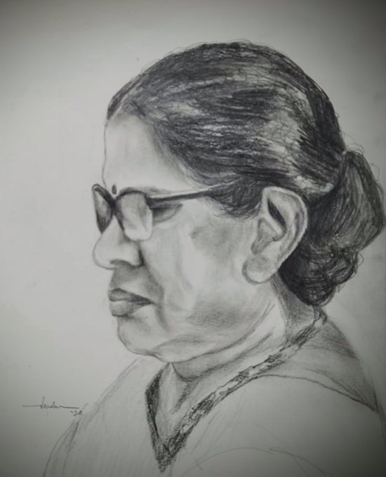 Customised Portrait, painting by Varsha Shukla