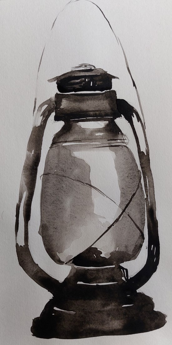The Lantern, painting by Varsha Shukla