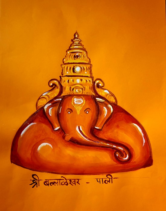 Shri Ballaleshwar, painting by Varsha Shukla