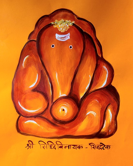 Shri SiddhiVinayak, painting by Varsha Shukla