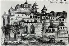 Painting by Varsha Shukla - Taragarh Fort