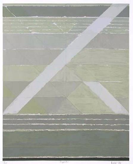 painting by S H Raza - Diagonales