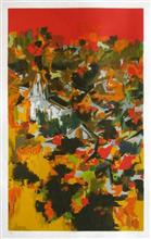 Limited Edition Print by S H Raza - The Village II