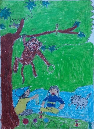 Picnic, painting by Joysi Ajay Pardeshi