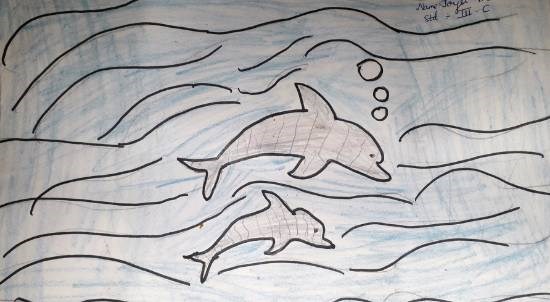 Fishes, painting by Joysi Ajay Pardeshi