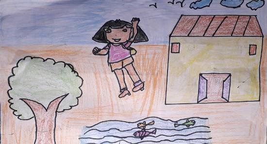 Dora, painting by Joysi Ajay Pardeshi