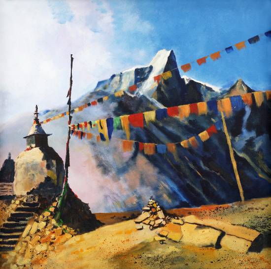 Leh, painting by Maya Wakankar