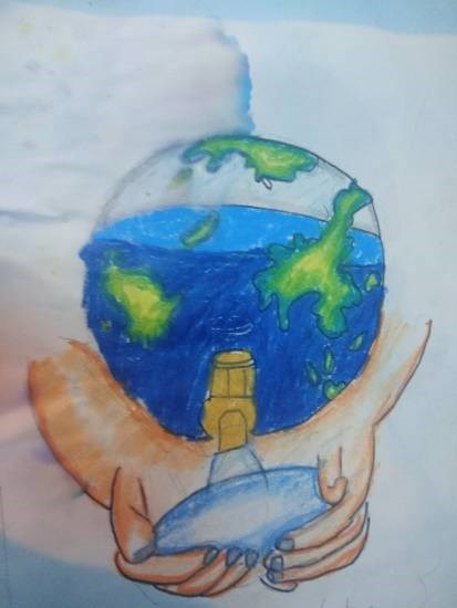 Earth, painting by Krutika Laxman Bhatadye