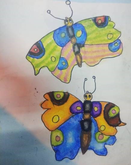 Butterfly, painting by Krutika Laxman Bhatadye