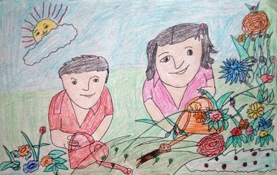 Save Trees, painting by Simran 