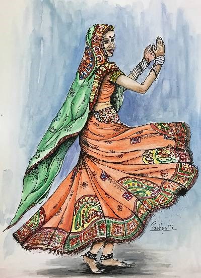 Banjaran - Indian Woman, painting by Pushpa Sharma
