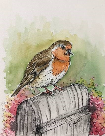 Bird - 4, painting by Pushpa Sharma