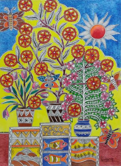 Sunrise - 2, Painting by  Artist Pushpa Sharma