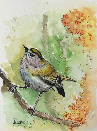 Bird - 3, painting by Pushpa Sharma