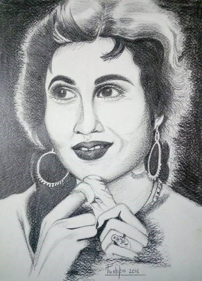 Madhubala, painting by Pushpa Sharma