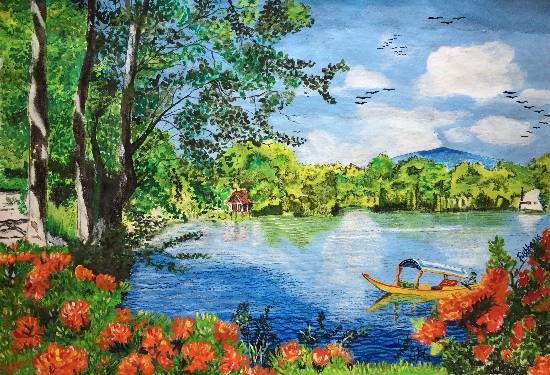 Beautiful Nature, painting by Pushpa Sharma