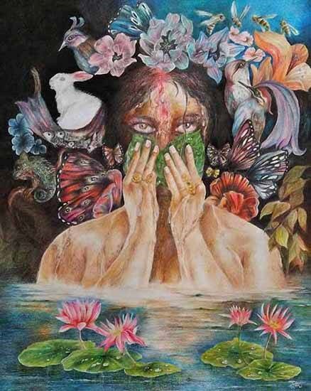 Mother of nature, painting by Basab Dash