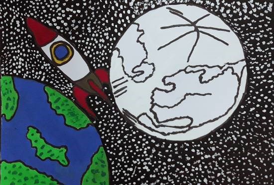 Outer Space, painting by Avishi Srivastava