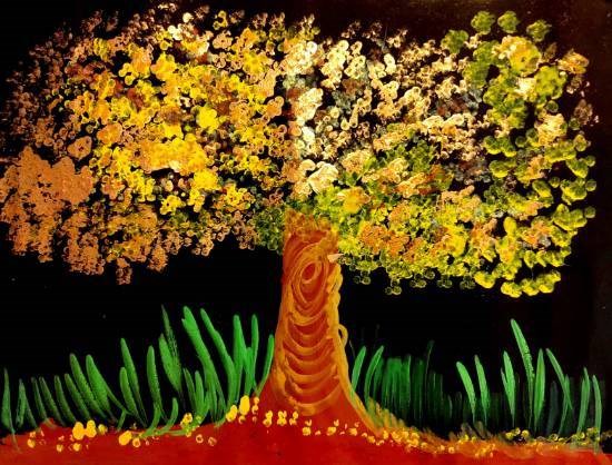 Magical Tree, painting by Ishani Doshi