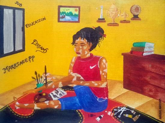 Artist, painting by Aayushi Ramdham