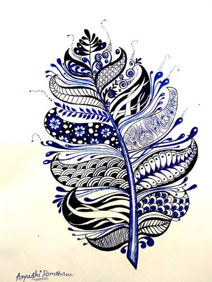 Feather, painting by Aayushi Ramdham