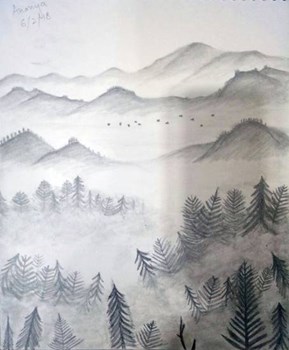 Landscape - 2, painting by Ananya Bansal