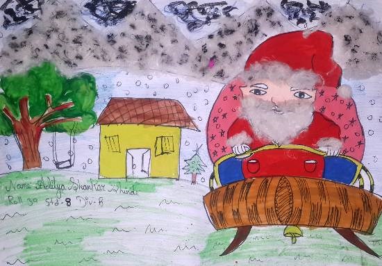 Santa clause, painting by Aditya Shinde