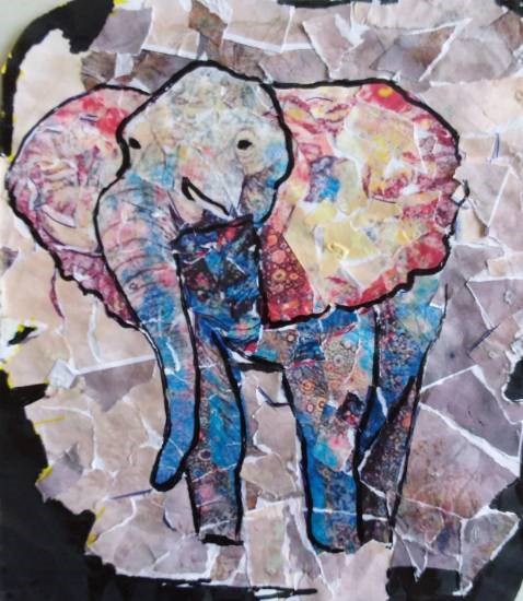 Elephant, painting by Shrinkhla Sonkar
