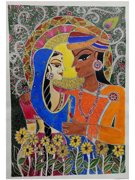 The Eternal Lovers, painting by Nehal Shah