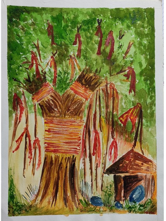 The Tree of Desire, painting by Nehal Shah