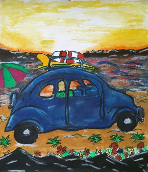 My Car,  My Life, painting by Preety Padhiyar