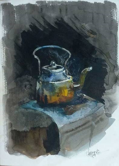 Kettle, painting by Uttkarsh Gupta