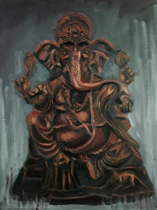 Ganesha, painting by Uttkarsh Gupta
