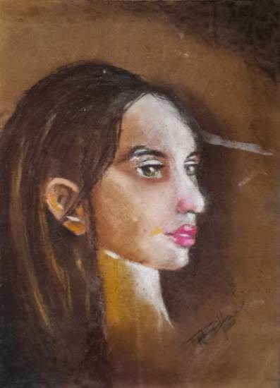 Unknown lady, painting by Nehal Bafna