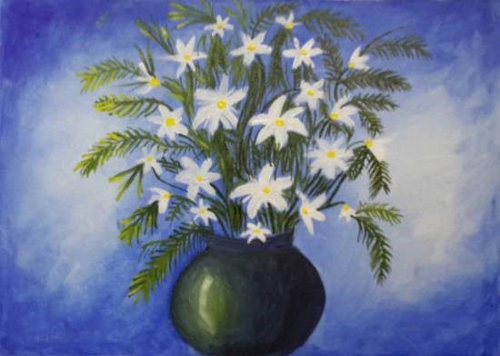 Flowers from the meadow, painting by Ovee Phadnis