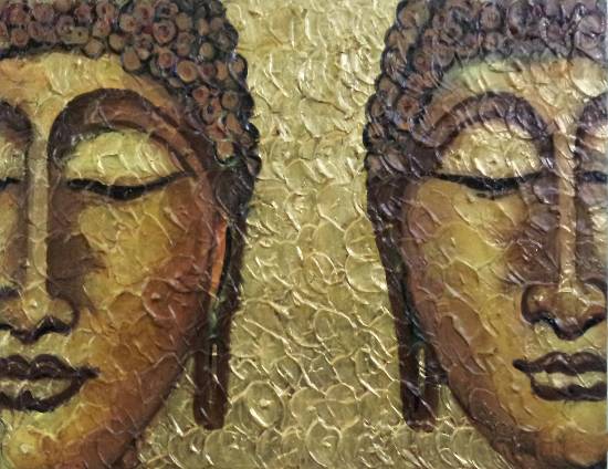 Buddha, painting by Amrita Banerjee