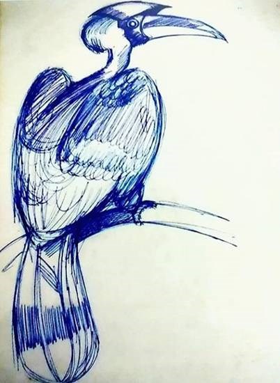 Vulture, painting by Rajrupa Biswas