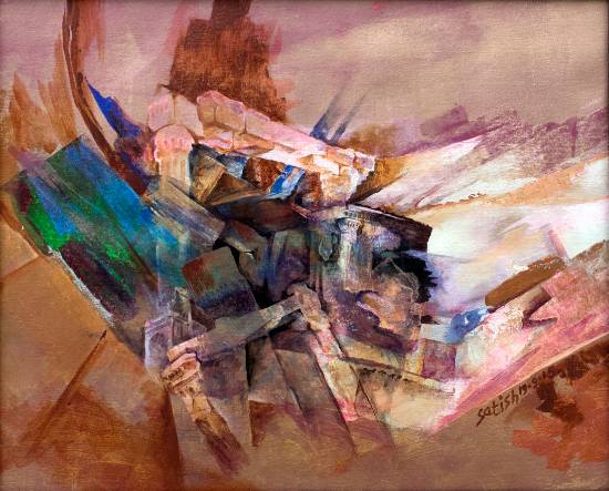 painting by Satish Pimple - Ages Stone