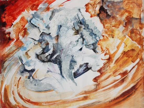 Evolution, painting by Satish Pimple