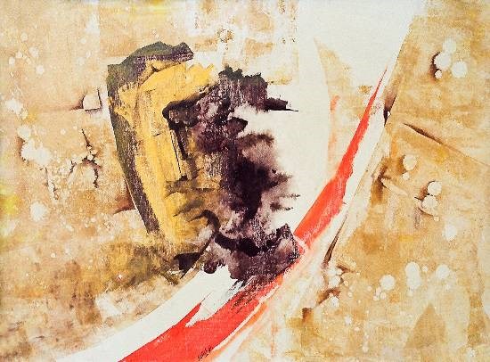 Two faces, painting by Satish Pimple